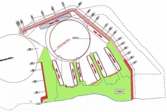 Vue du projet de Portu Novu de Bastia &agrave; la Carbonite