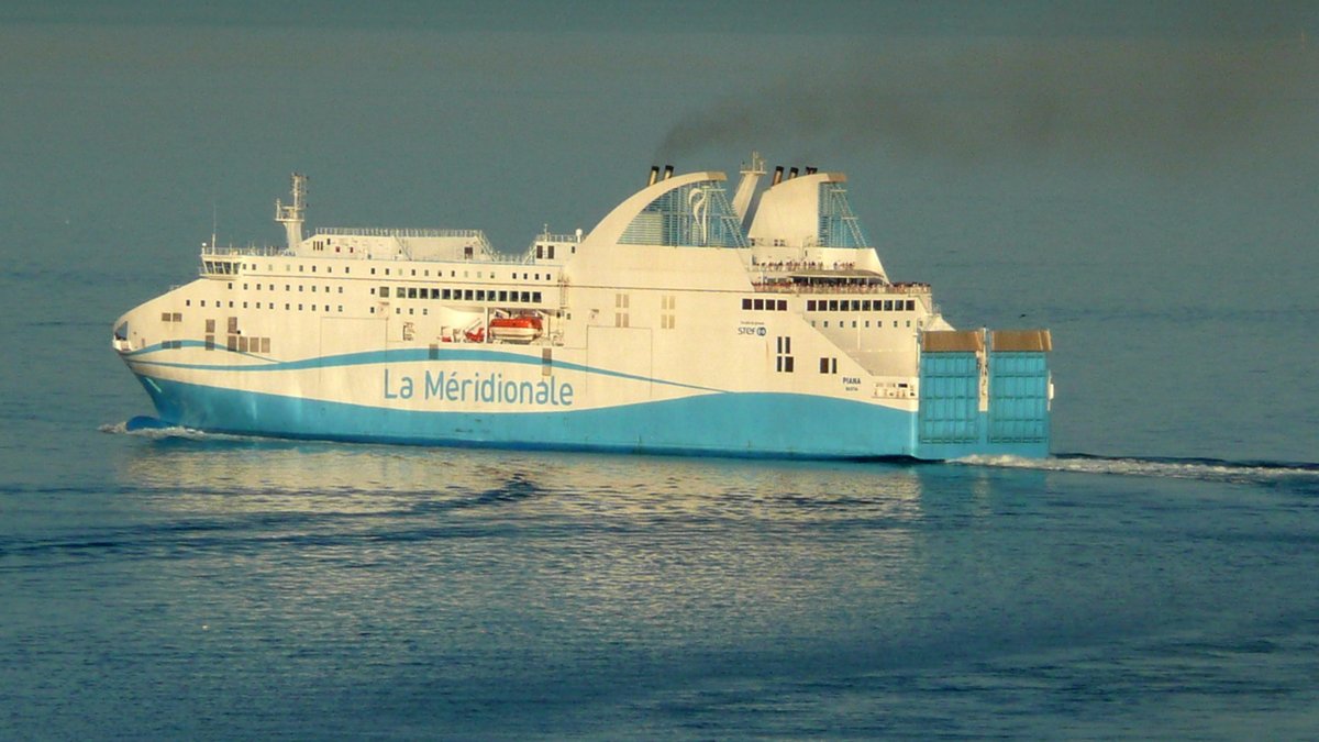 Le Piana, en mer, au large de Bastia, en ao&ucirc;t 2012