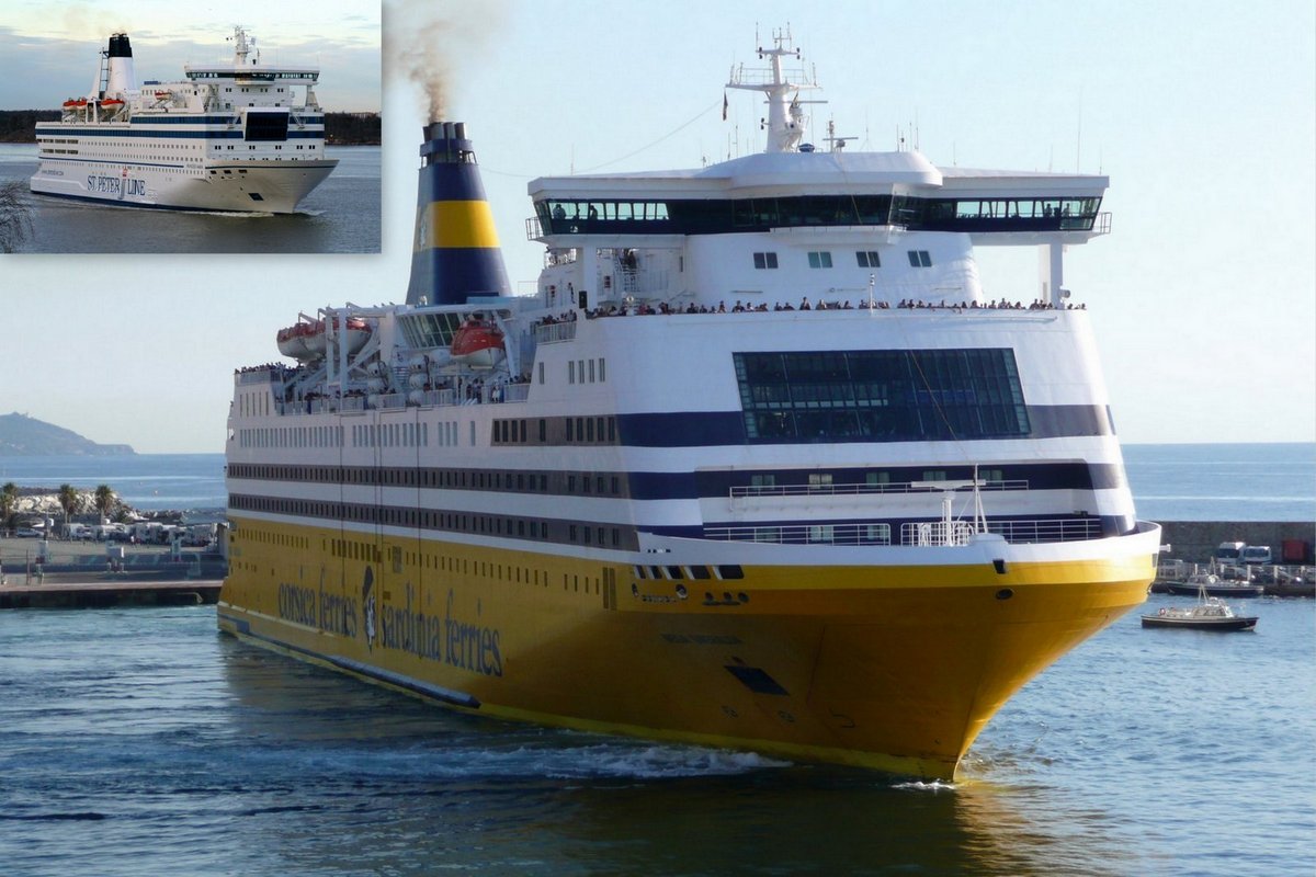 Le Mega Smeralda a un "air de famille" avec le Princess Maria, un de ses pr&eacute;d&eacute;cesseurs au sein de Silja Line.