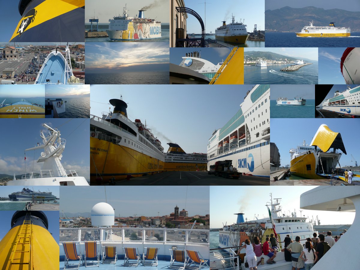 Une journ&eacute;e en mer entre Bastia et Livorno, en ao&ucirc;t 2008 ; photo : Romain Roussel.